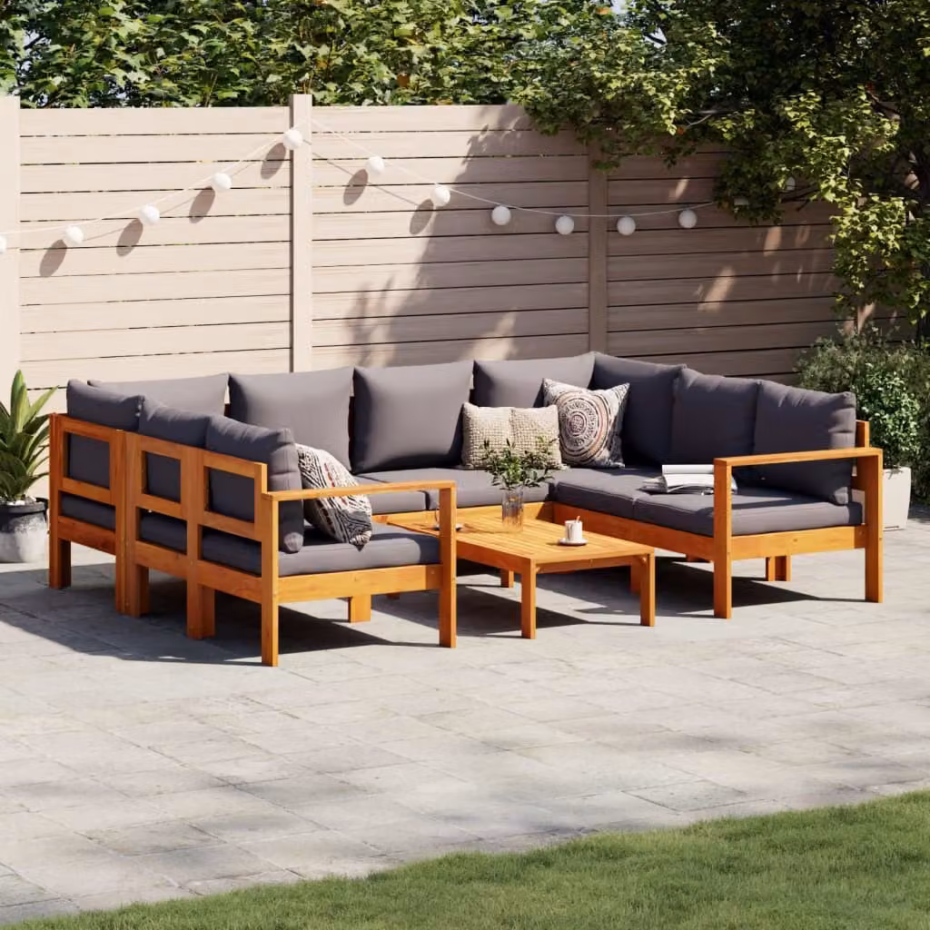 Maison Exclusive - Set Divano da Giardino 6 pz con Cuscini in Massello di Acacia