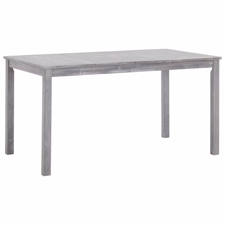 Set Pranzo da Giardino 7 pz Grigio Slavato in Massello d'Acacia