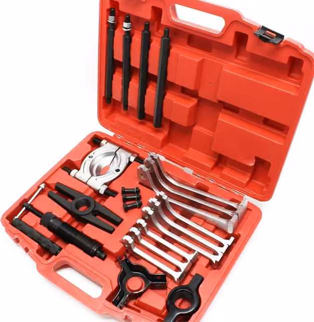 Kit di utensili per estrazione idraulica e estrattori per cuscinetti colore argento Senza Marca