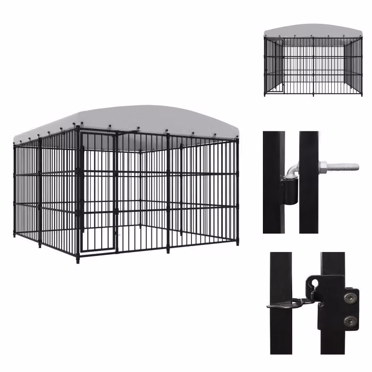 vidaXL Cuccia per cani da esterno con tetto 300x300x210 cm - Cucce per cani e recinti