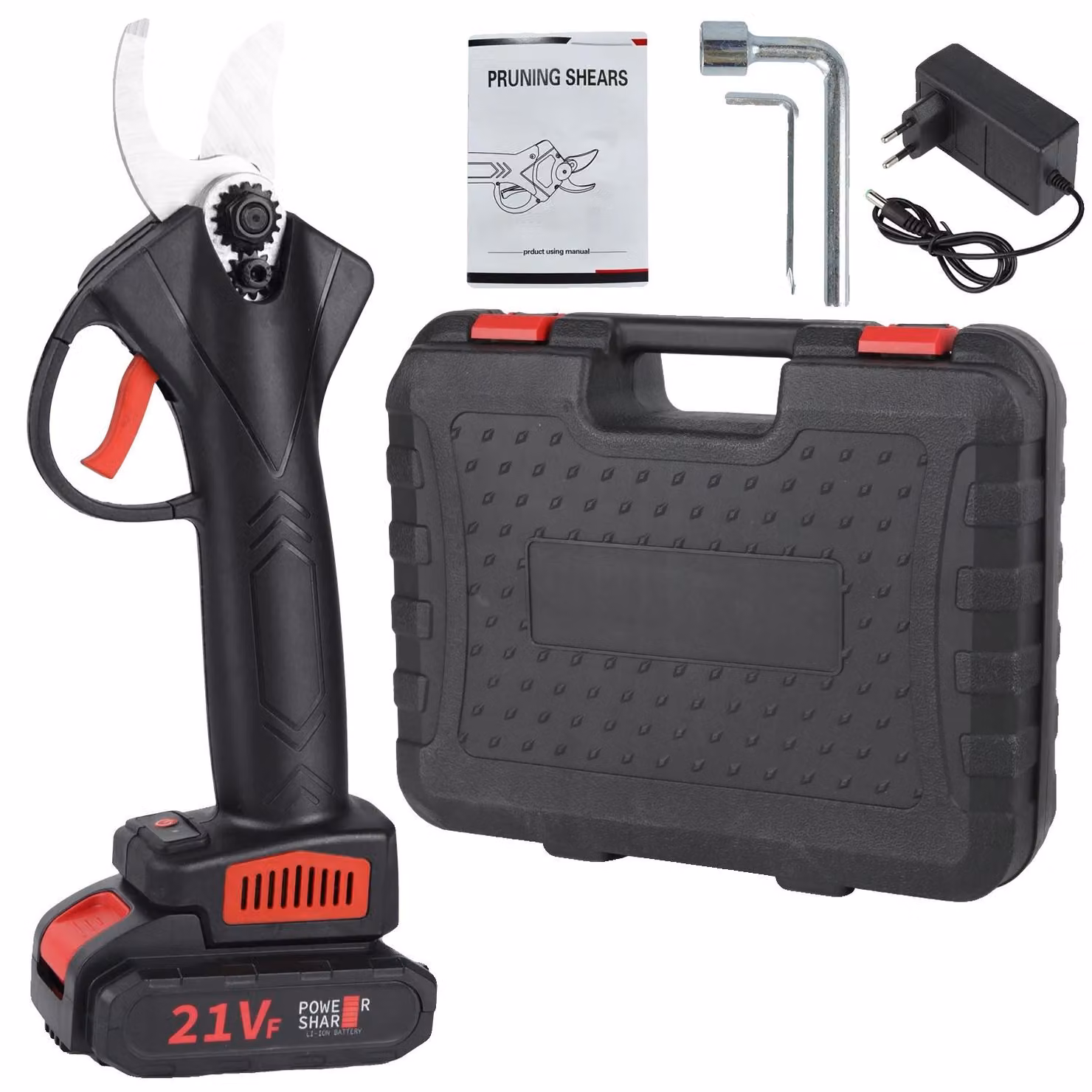 Potatore elettrico, senza fili, ricaricabile, colore nero, con 1 batteria