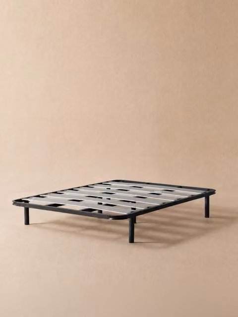 Rete a doghe Kenay Home nera con telaio rigido in metallo L: 135 cm x P: 200 cm