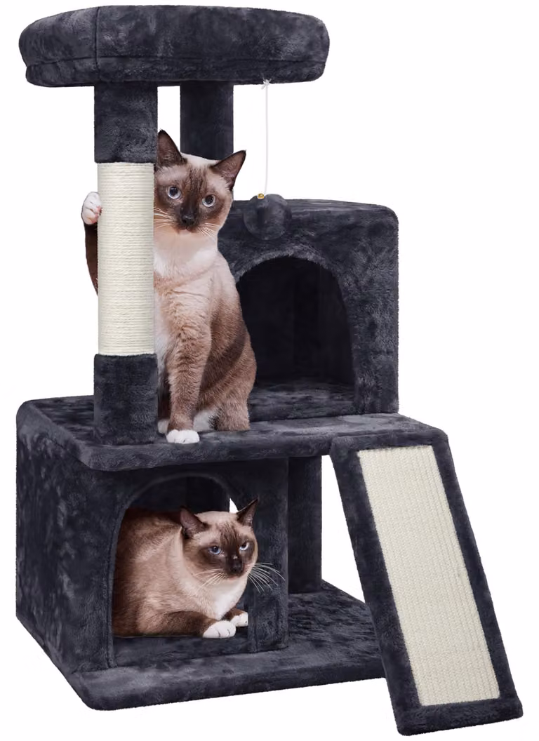 Yaheetech, tiragraffi stabile da 91 cm per gatti, con ampia piattaforma, colore nero