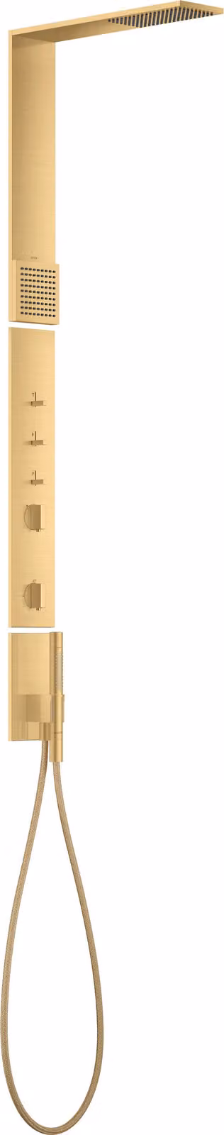 hansgrohe AXOR ShowerComposition Panneau de douche, avec thermostat, douche de tête 110/220, douchette dépaule, accessoires inclus, 12595250, 12595250