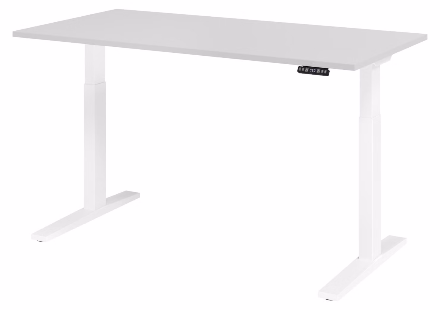 Scrivania elettrica bümö XMKA - Dimensioni: 160 x 80 cm, Decorazione: Grigio, Struttura: Bianco