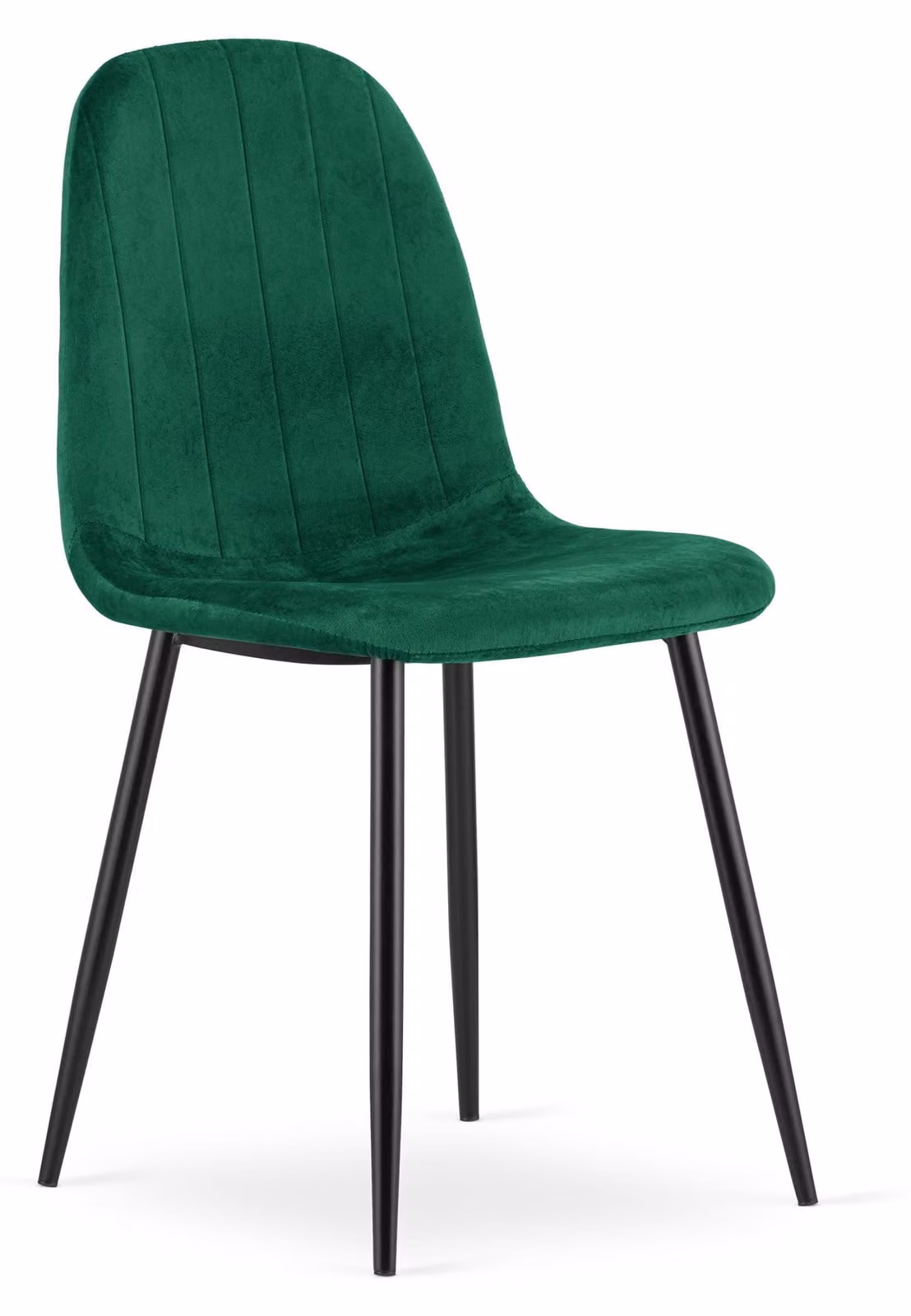 Poltrona - Leobert - Modello Padva - Rivestimento in velluto verde, gambe nere - Dimensioni: 44,5 x 53 x 87 cm