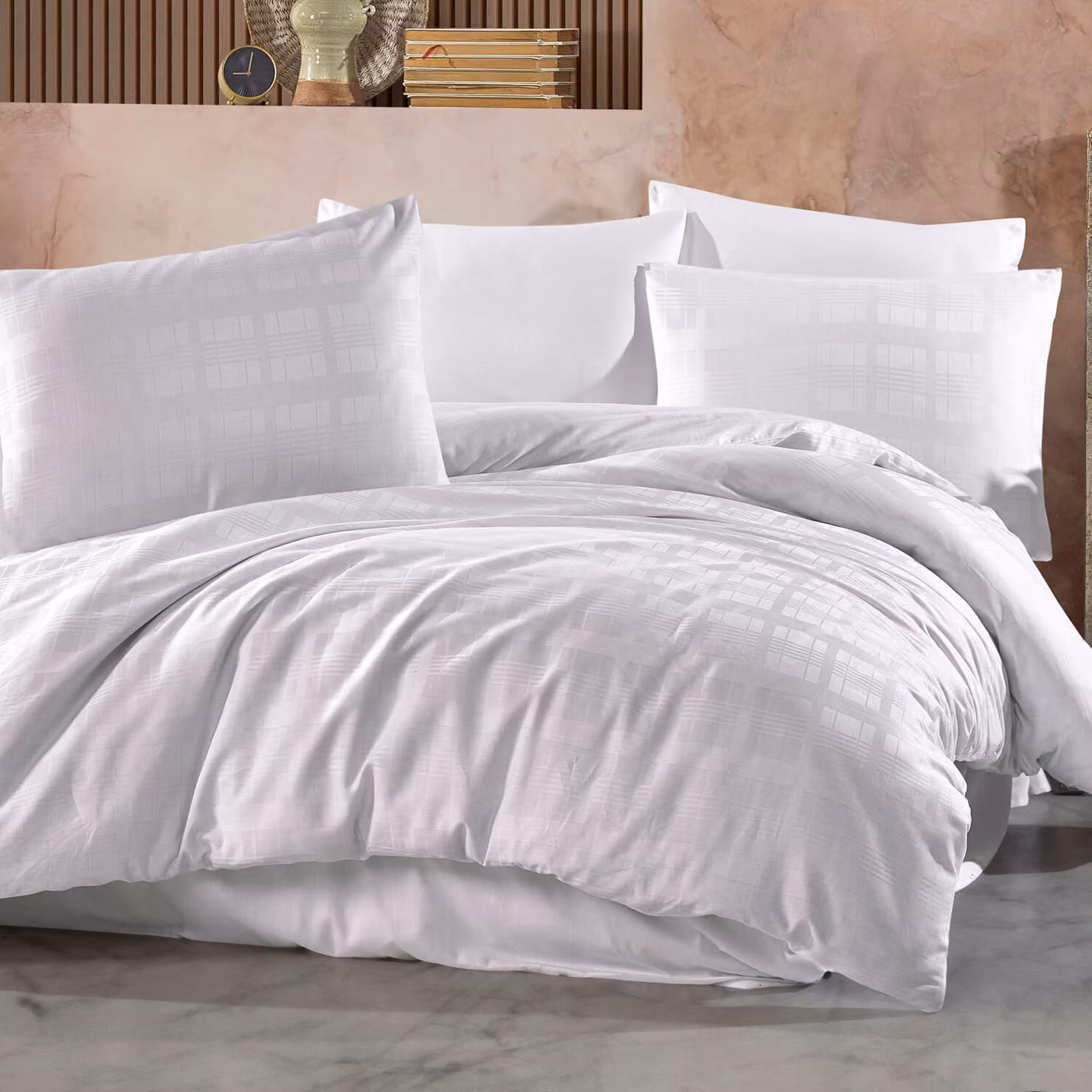 MARSELA BIANCA biancheria da letto in cotone sateen/140x200+1 copertina 70x80 ESCLUSIVA