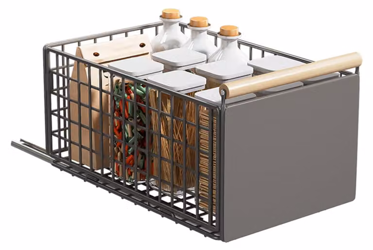 Solidchoice - Organizzatore da cucina estraibile con ripiano regolabile
