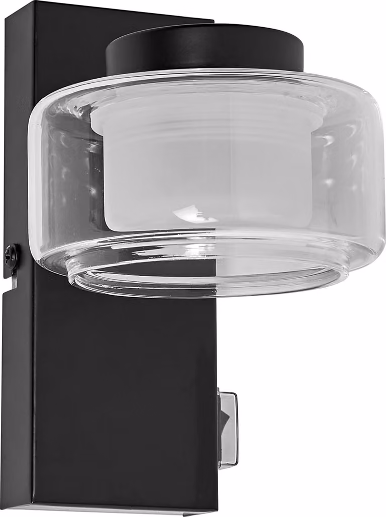 OSRAM ORBIS Flame lampada da parete e soffitto con LED, nero, 5,5W, 350lm, 3000/4000K, temperatura colore regolabile tramite interruttore a parete (bianco freddo/bianco caldo), protezione IP44 contro corpi estranei e spruzzi d'acqua
