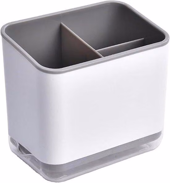 Organizzatore per la cucina, supporto per il lavello con 3 scomparti, ideale per riporre pentole, cucchiai, coltelli, forchette e cucchiai.
