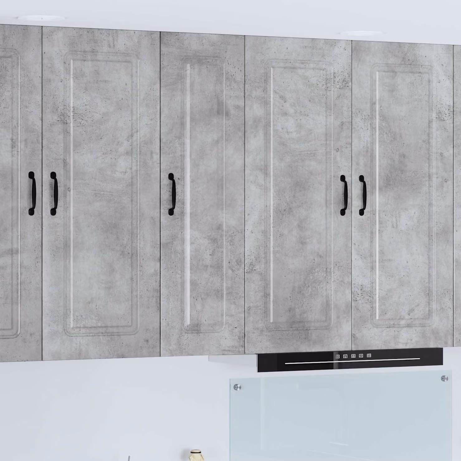 vidaXL Pannello per lavastoviglie Kalmar Grigio, Unità a muro moderna in MDF con ante a battente e ripiani interni, L: 30 cm, P: 31 cm, H: 100 cm