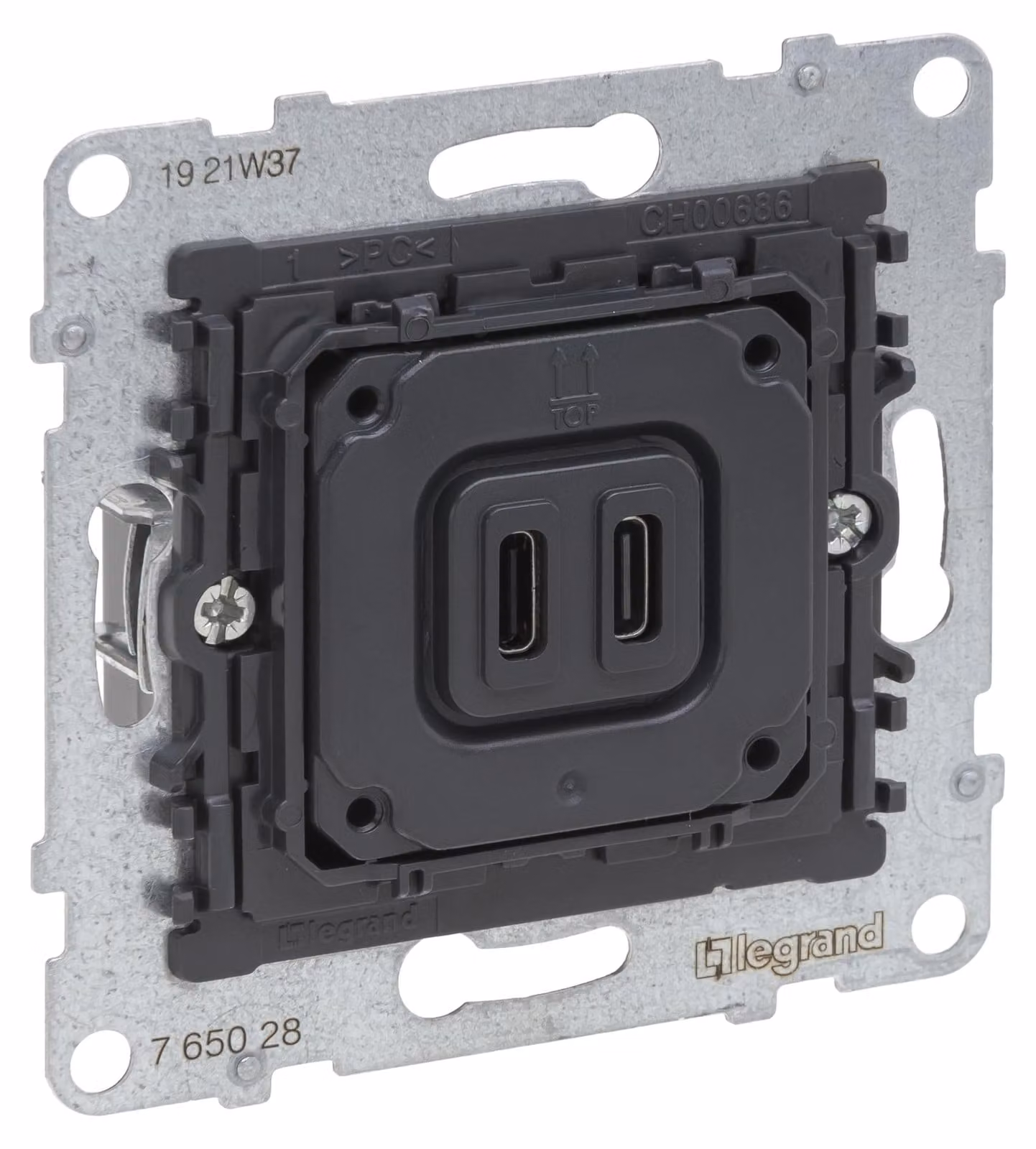 Legrand SEANO inserto 2f 765028 Presa di ricarica USB tipo C+C con corrente di carica 3 5 (765028)