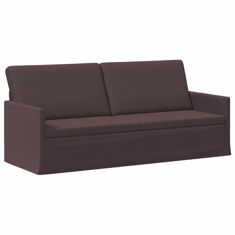 vidaXL Divano a 3 posti moderno in tessuto marrone con struttura in metallo L: 190 cm, P: 81 cm, H: 82 cm