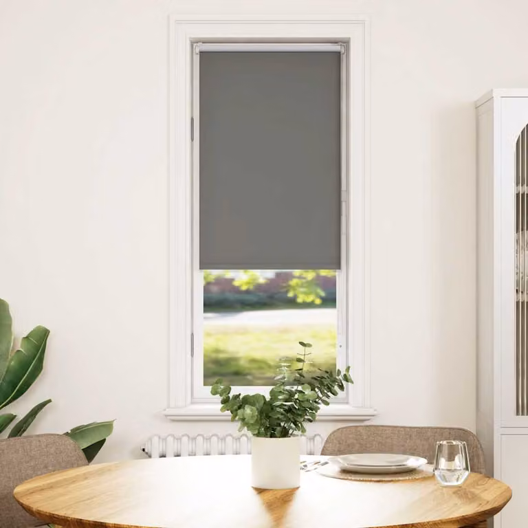 vidaXL Tenda a Rullo Oscurante Termoisolante in Poliestere, Grigio, L: 60 cm, H: 130 cm