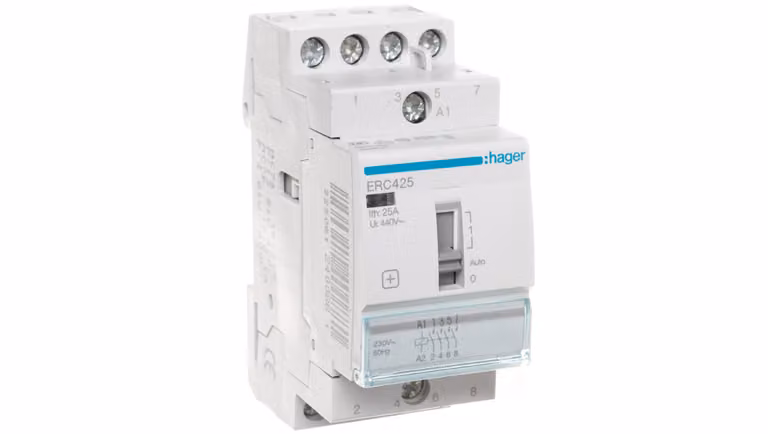 Contattore modulare con comando manuale 25A 4W 230V AC ERC425