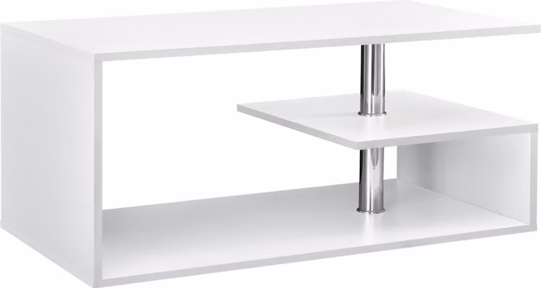 Tavolino 'Haarlem' Tavolo da soggiorno 90 x 50 x 41 cm Bianco