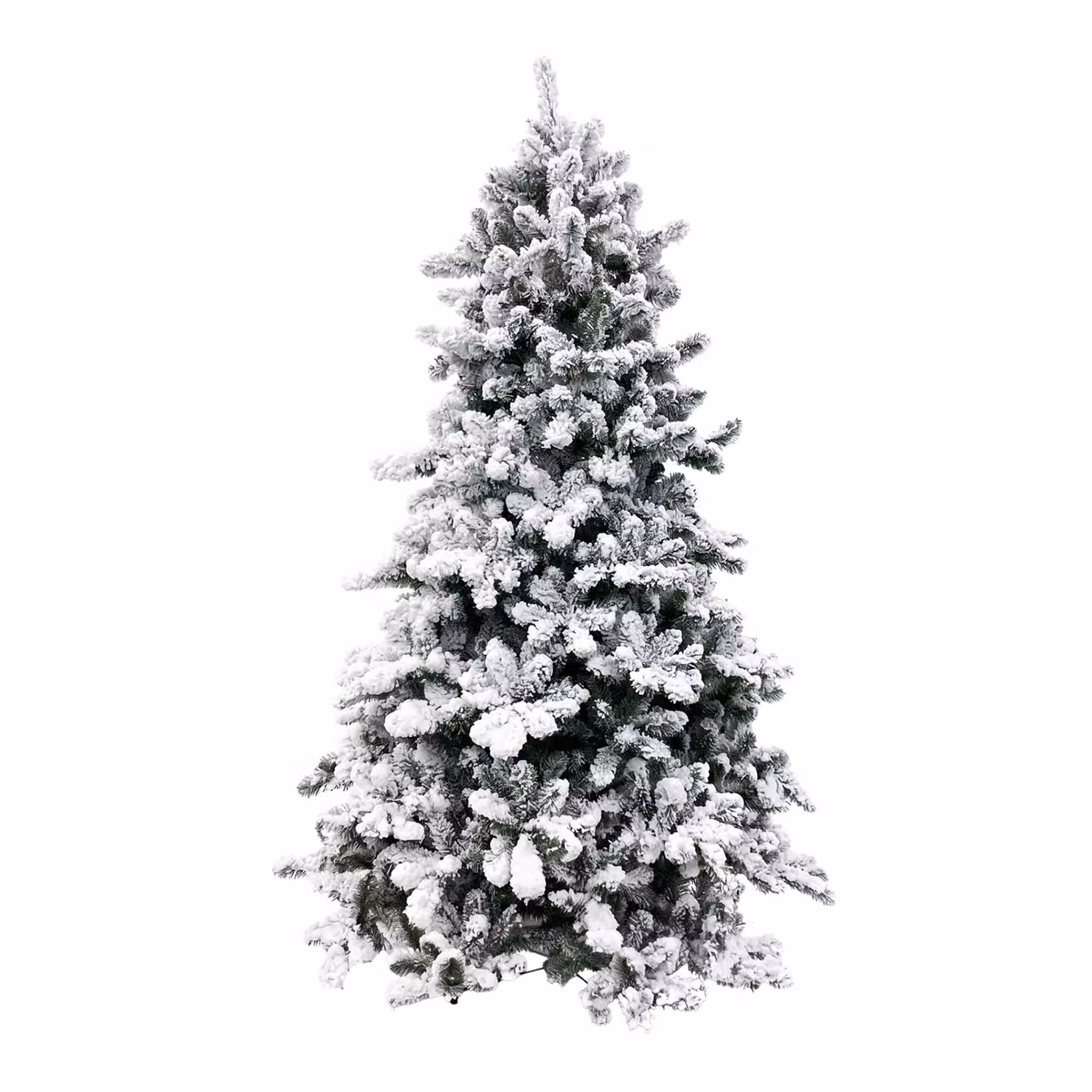 Albero di Natale Artificiale Tarvisio Innevato VESTIAMO CASA, colore bianco, Altezza: 210 cm, Diametro alla base: 137 cm – 1
