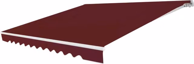 Tenda da sole a caduta inclinabile da esterno, Tendalino a scomparsa con manovella 4x2,5m Rosso bordeaux