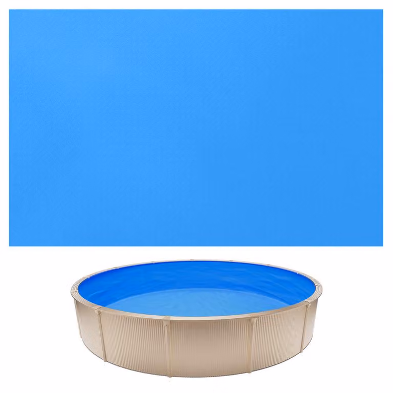 Pellicola per piscina, forma circolare, diametro 3505 mm, spessore 0,6 mm, PVC, colore blu, pellicola di ricambio