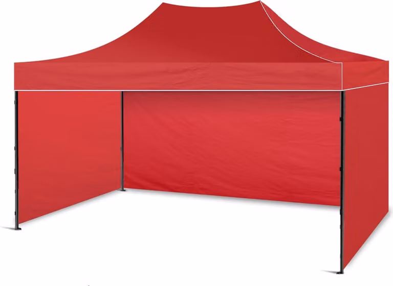 Padiglione BDW, tenda, tenda da festa per giardino, terrazza, fiera - padiglione, rosso