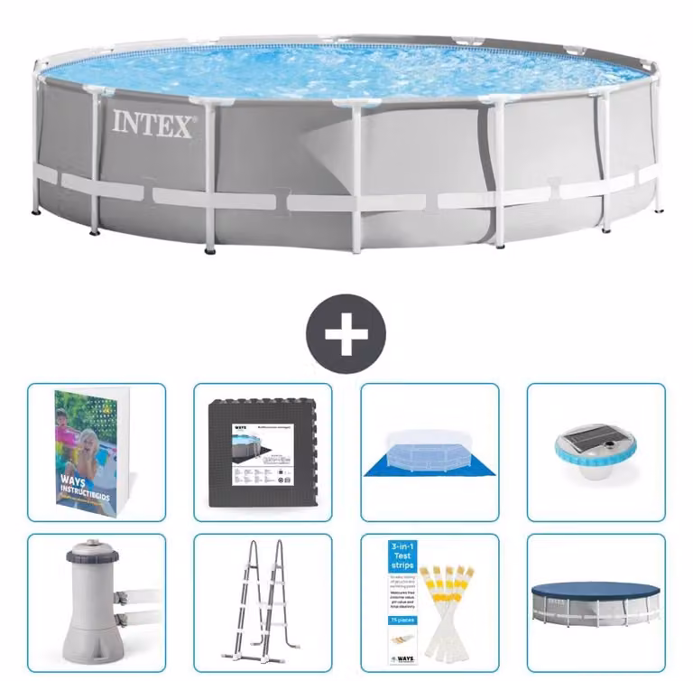 Struttura per piscina a forma di prisma - 427x107 cm - composta da 7 elementi - modello S608