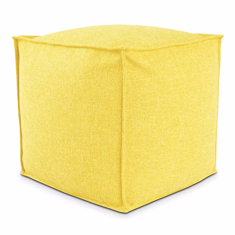 POUF QUADRATO PIUMA 80x80 cm Giallo