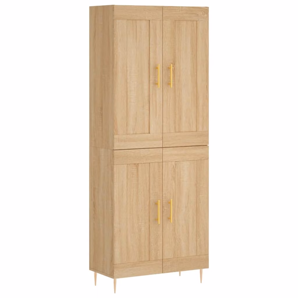 Credenza Rovere Sonoma 69,5x34x180 cm in Legno Multistrato