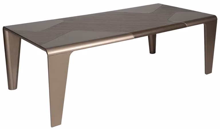 Tavolo da pranzo Casa Padrino marrone scuro / bronzo 235 x 110 x h. 77 cm - Tavolo da pranzo rettangolare - Mobili per la sala da pranzo - Mobili per hotel - Mobili - Qualità lusso