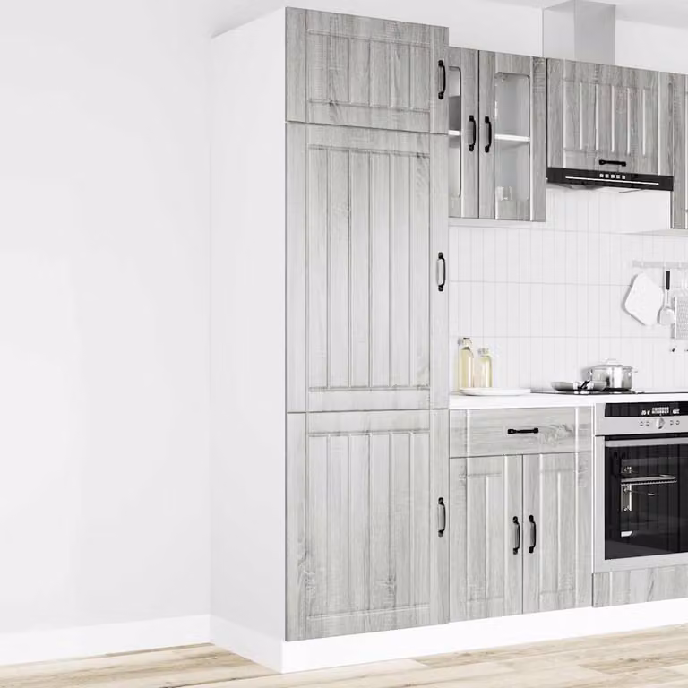 vidaXL Armadio da Cucina Lucca Grigio Sonoma in Legno Multistrato