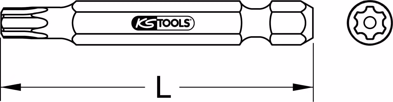 KS TOOLS 1/4" Torx PLUS Bit Bohrung 50 mm IPR10 - 911.8361