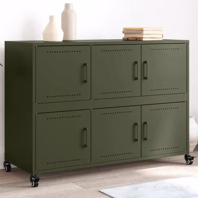 Credenza Verde Oliva 100,5x39x72 cm in Acciaio 846744