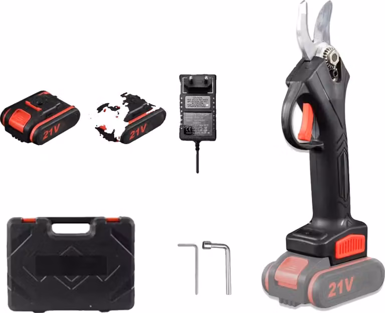 Taglierina elettrica a batteria, 21V, incluse batterie, caricabatterie, 2*batterie, EU
