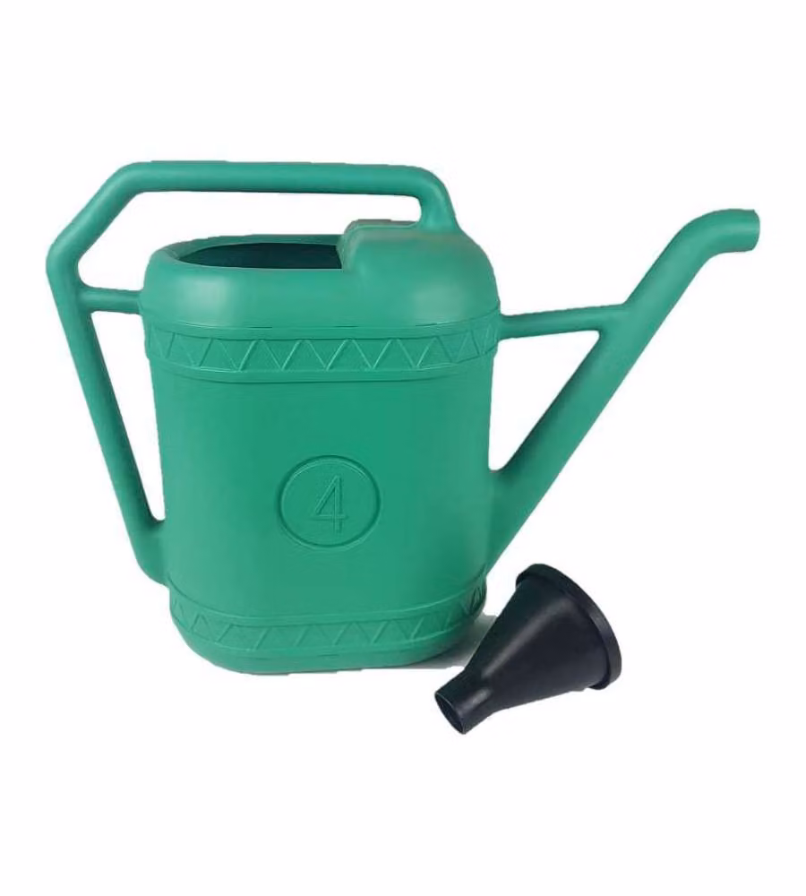 Annaffiatoio Ovale 4 L in Plastica - Innaffiatoio Leggero per Piante, Fiori e Orto