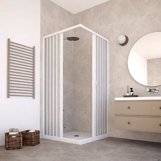 Cabina doccia Famanu 80x80x185 cm - con ante a battente