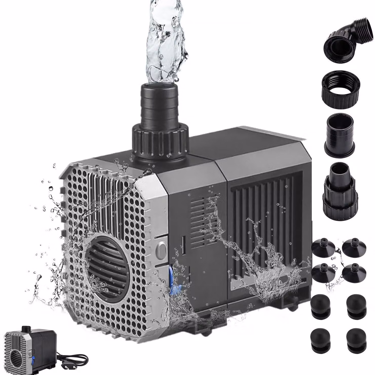 Pompa sommergibile da 1500 litri/ora, 25 W, pompa per laghetti e acquari