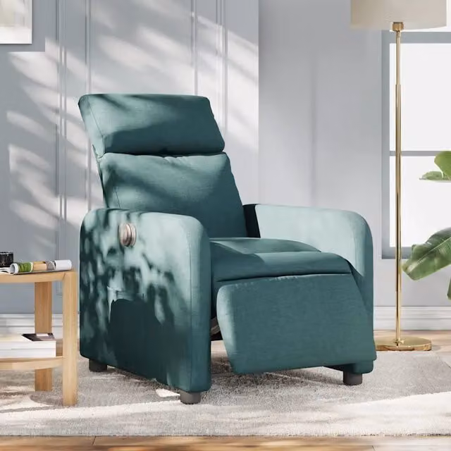 Poltrona Elettrica Reclinabile Verde Scuro in Tessuto 3206687
