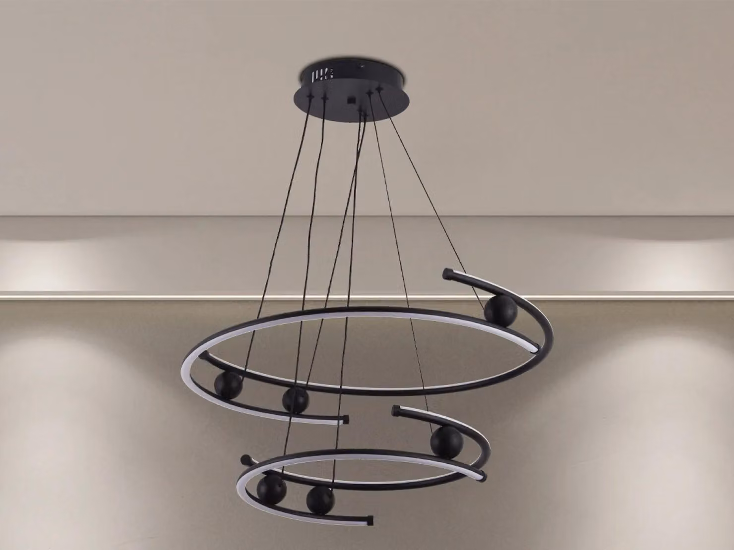 Lampada a sospensione a LED con telecomando, 80W - J4346/B