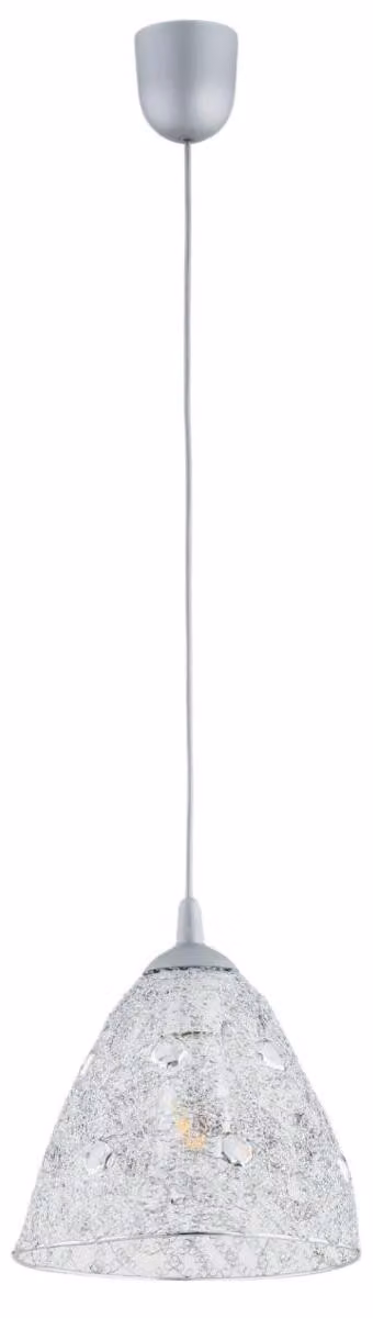 Lampada a sospensione SONI cromata 1xE27x15W in metallo, dimensioni: 90x24x24 cm, IP20, Alfa
