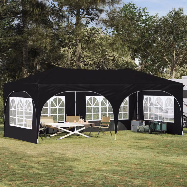 Tenda per feste pop-up vidaXL in tessuto Oxford nero L: 575 cm, P: 288 cm, H: 245 cm