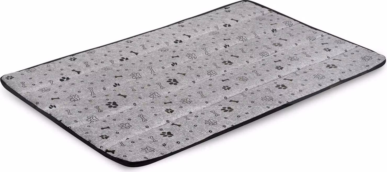 Tappetino per cani 120x80 cm impermeabile osso nero