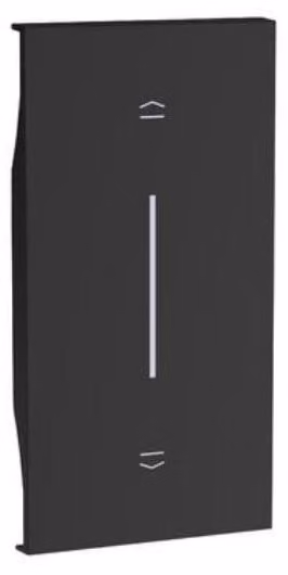 Cover BTicino Living Now per controllo tapparelle 2 moduli - nero KG05M2