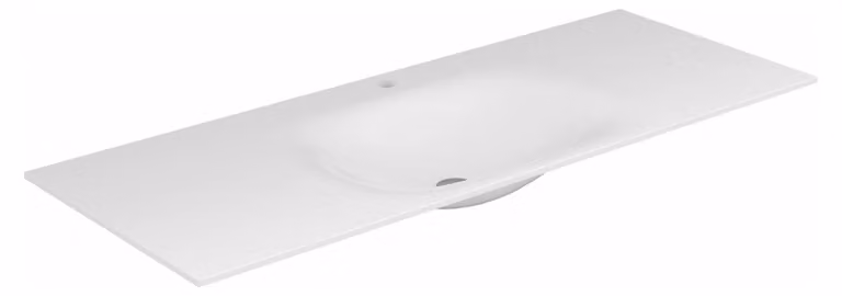 KEUCO EDITION 11 Lavabo à encastrer en Varicor, 2800x17x535mm, avec 1 trou pour robinet, blanc, 31270702801, 31270702801