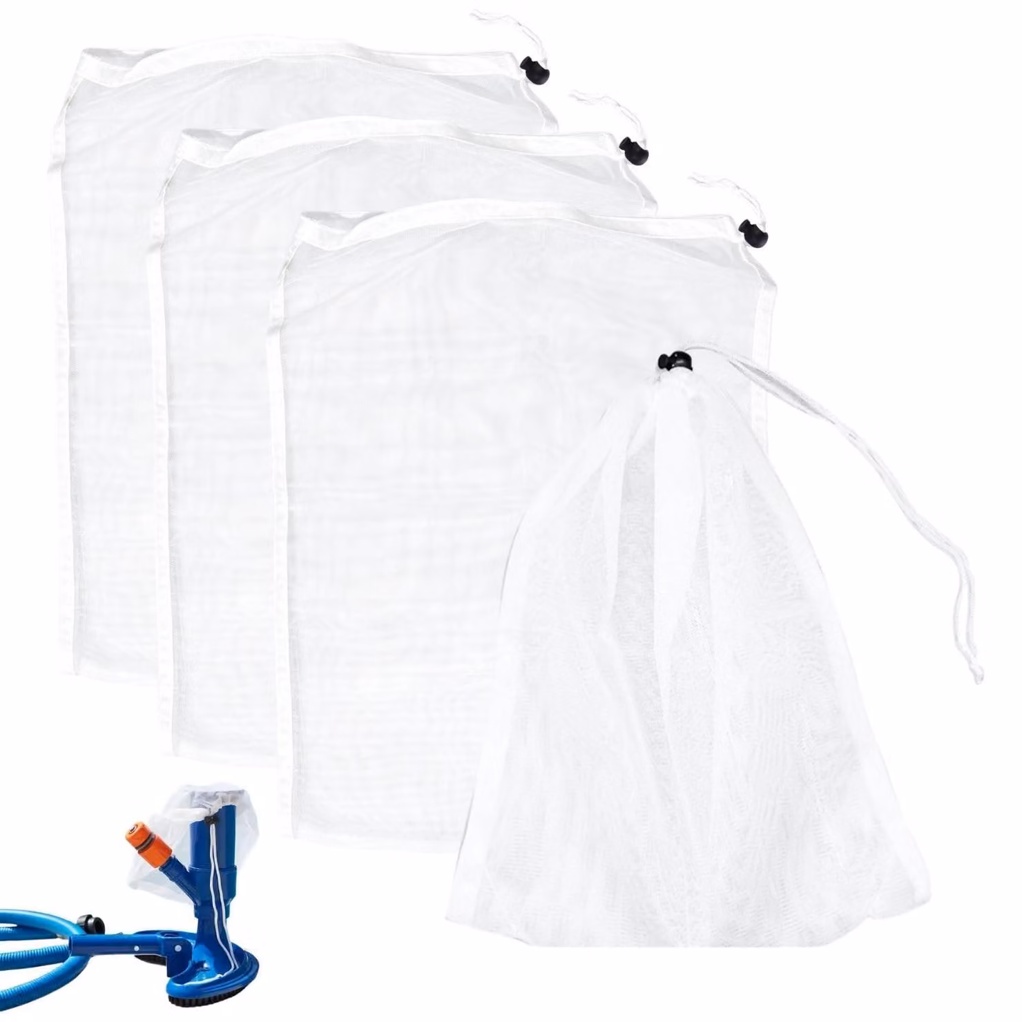 4 sacchetti filtranti per piscina, sacchetti di rete per la pulizia