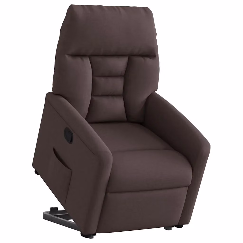 Poltrona Alzapersona Reclinabile vidaXL Marrone con Assistenza Elettrica e Braccioli – 2