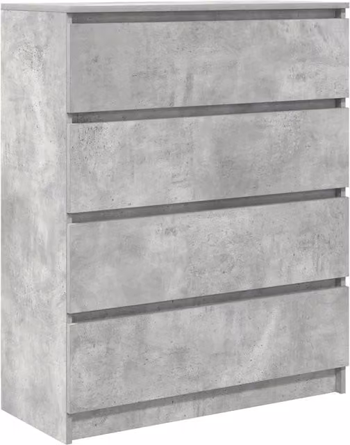 Credenza | Madia | Buffet da pranzo | Armadio da pranzo Grigio Cemento 80x35x99 cm in Legno Multistrato