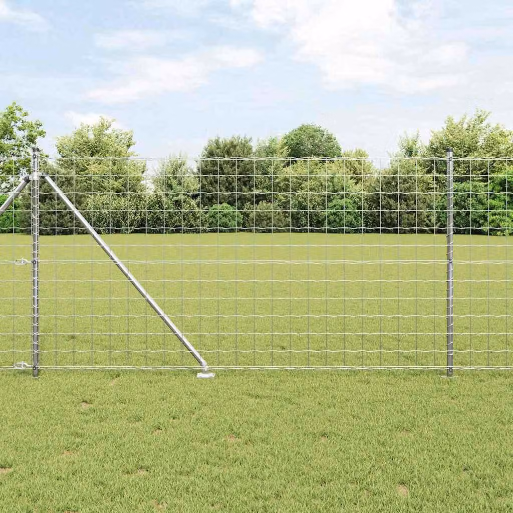 Recinzione in rete saldata con punte 10 x 1 m (L x H)