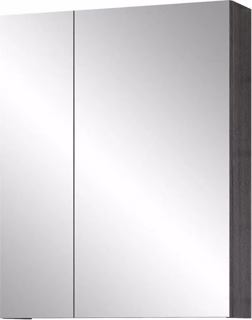 Specchio per bagno - dimensioni (LxPxD) 60 x 75 x 16 cm - Bianco con argento grigio scuro - 211040303