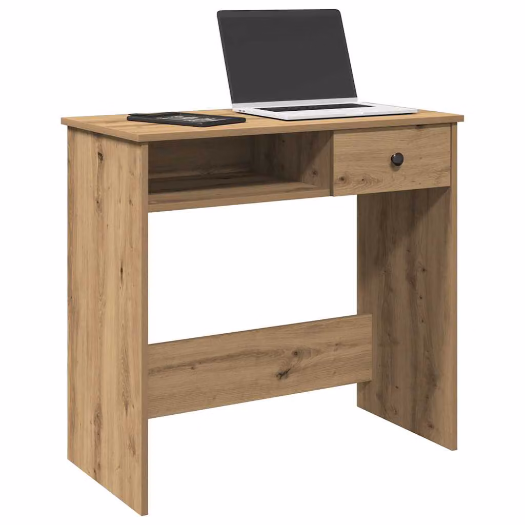 Scrivania moderna vidaXL in legno marrone L: 80 cm, P: 40 cm, H: 75 cm