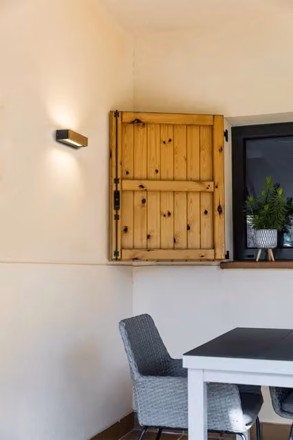 Lampada a muro LED per esterni Faro Barcelona DORO 13 colore legno – 1