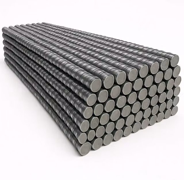 Confezione da 80 tondini in acciaio zigrinato per armatura cemento, Ø 10 mm, lunghezza 1,2 m, colore grigio